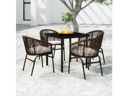 5dílný zahradní jídelní set hnědý 3099228