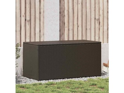 Zahradní úložný box z polyratanu 100 x 50 x 50 cm hnědý 46472