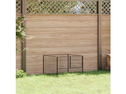 Psí kotec černý 100 x 100 x 70 cm ocel 150789