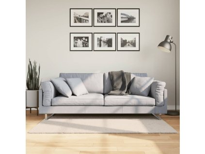 Koberec HUARTE krátký vlas měkký a pratelný béžový 80x150 cm 375014
