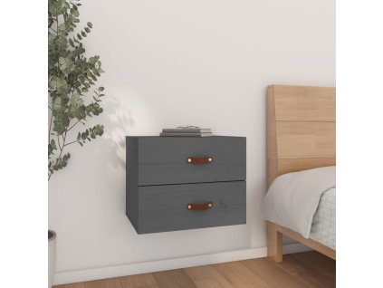 Nástěnný noční stolek šedý 50x36x40 cm 820980