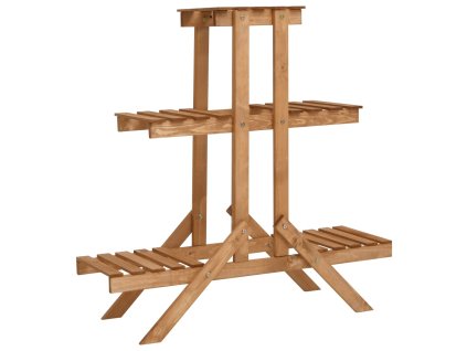 Stojan na květiny 83 x 25 x 83 cm jedlové dřevo 47234