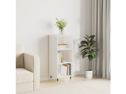 Příborník bílý vysoký lesk 34,5 x 32,5 x 90 cm kompozitní dřevo 828710