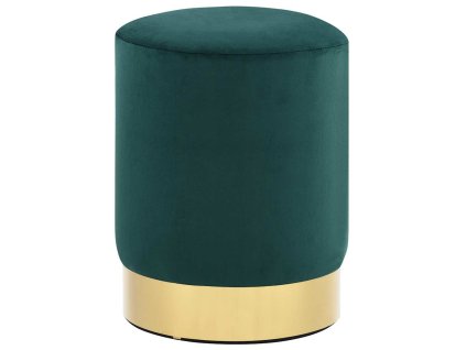 Stolička tmavě zelená a zlatá samet 28 x 36 cm 249832
