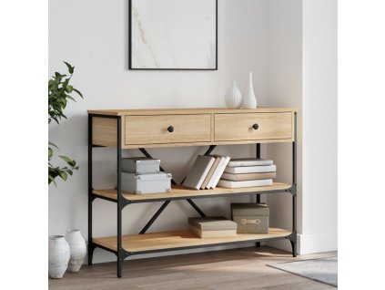 Konzolový stolek se zásuvkami a policemi dub sonoma kompozit 833404