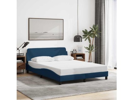 Rám postele s čelem Dover modrý 140 x 200 cm textil 373191
