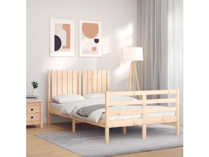 Rám postele s čelem 120 x 200 cm masivní dřevo 3194761
