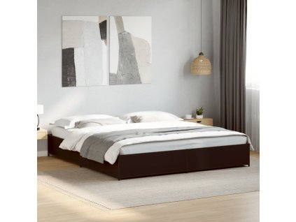 Rám postele černý 160 x 200 cm kompozitní dřevo a kov 3279832