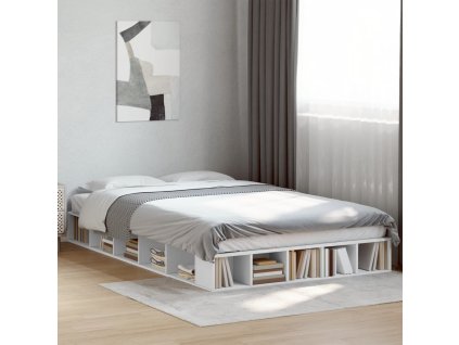 Rám postele bílý 120 x 200 cm kompozitní dřevo 3280482