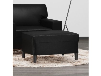 Podnožka černá 70x55x41 cm umělá kůže 349311