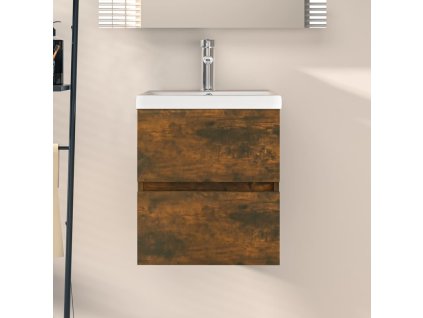 Skříňka pod umyvadlo kouřový dub 41x38,5x45 cm kompozitní dřevo 815645