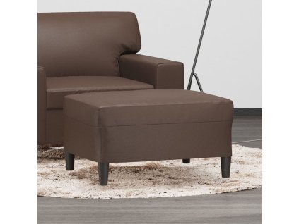 Podnožka hnědá 70x55x41 cm umělá kůže 349313