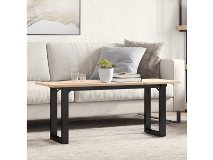 Konferenční stolek s O rámem 110x40x45 cm borové dřevo a ocel 3282667