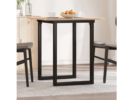 Jídelní stůl s O rámem 70 x 70 x 75 cm borové dřevo a ocel 3282671