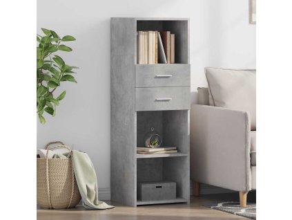 Skříň highboard betonově šedá 40x42,5x124 cm kompozitní dřevo 846162