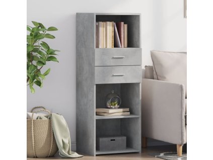 Skříň highboard betonově šedá 45x42,5x124 cm kompozitní dřevo 846169