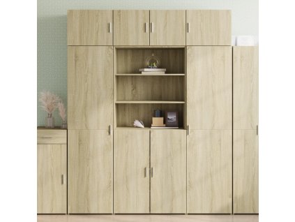 Skříň highboard dub sonoma 80 x 42,5 x 185 cm kompozitní dřevo 3281380