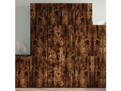 Skříň highboard kouřový dub 80 x 42,5 x 249 cm kompozitní dřevo 3281368