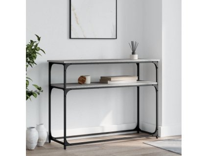 Konzolový stolek šedý sonoma 100x35,5x75 cm kompozitní dřevo 834068