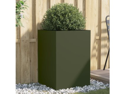 Truhlík olivově zelený 52 x 48 x 75 cm ocel 841586