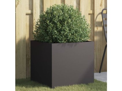 Truhlík černý 49 x 47 x 46 cm ocel 841559