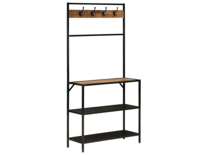 Věšák na kabáty 90 x 35 x 180 cm masivní mangovník a železo 358568