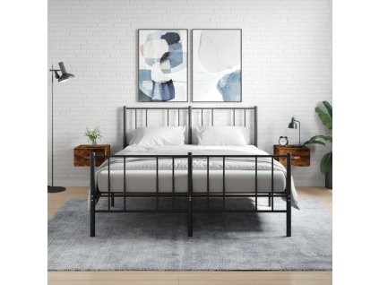 Nástěnné noční stolky 2 ks kouřový dub 35 x 35 x 20 cm 829783