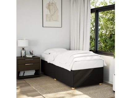 Rám postele bez matrací černá 90x200 cm textil 3284703