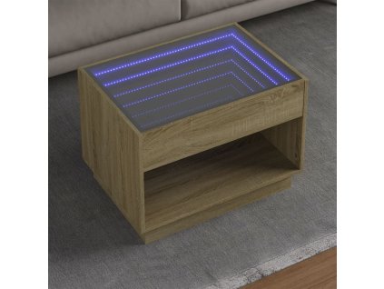 Konferenční stolek s Infinity LED dub sonoma 70 x 50 x 50 cm 847660