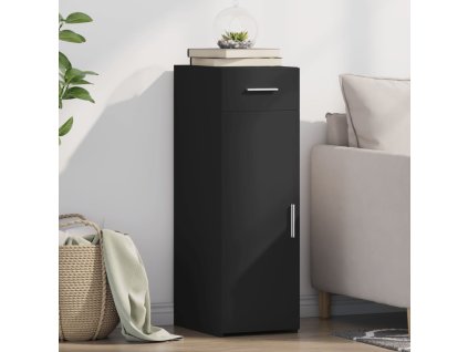 Příborník černý 30 x 42,5 x 93 cm kompozitní dřevo 846272