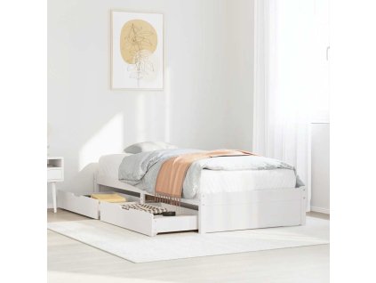 Postel bez matrace bílá 75 x 190 cm masivní borovice 3301647