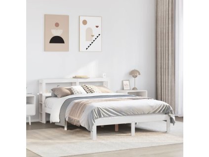 Rám postele s čelem bez matrace bílý 140x190 cm 3306040