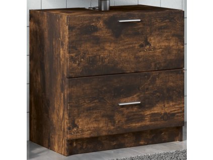 Skříňka pod umyvadlo kouřový dub 59x37x59 cm kompozitní dřevo 848112