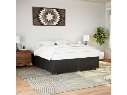Rám postele černá 180 x 200 cm umělá kůže 3284568