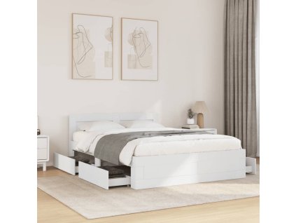 Rám postele s čelem bez matrace bílý 140x190 cm 3295590