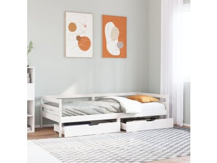 Válenda se zásuvkami 90 x 200 cm masivní borovice 3302058