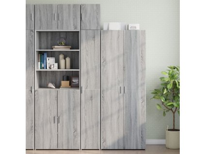 Úzká úložná skříňka šedá sonoma 30x42,5x225 cm kompozitní dřevo 3281264