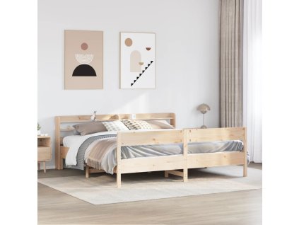 Postel bez matrace 180 x 200 cm masivní borovice 3306918