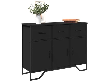 Příborník černý 97 x 32,5 x 74,5 cm kompozitní dřevo 848559