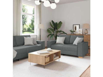 Set pohovek s polštářem 3 pcs Šedá 220 x 78 x 84 cm textil 3324610