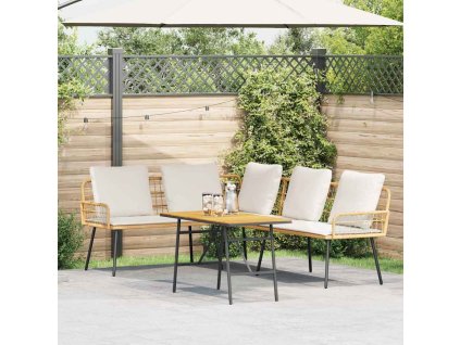 Sada zahradních pohovek 2 pcs Přírodní polyratan 3328653