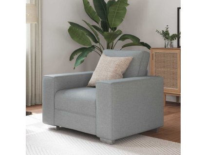 Pohovka s polštářem Světle šedá 100 x 77 x 82 cm textil 4105207
