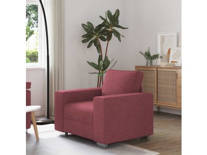 Pohovka s polštářem vínová červená 100 x 77 x 82 cm textil 4105210