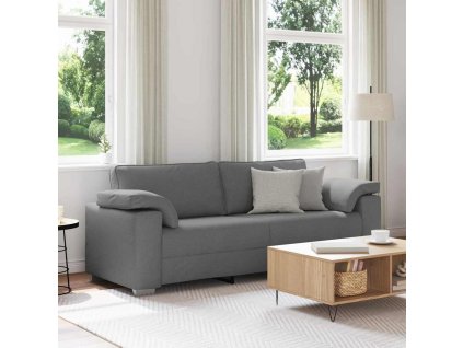 Pohovka Tmavě šedá 219 x 77 x 82 cm textil 4105238