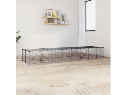 36panelová ohrádka pro zvířata s dvířky černá 35 x 35 cm ocel 3114060