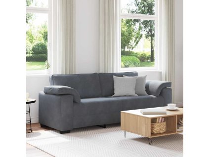 3místná pohovka tmavě šedá 178 cm samet 4105278