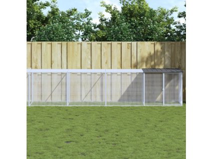 Klec pro kuřata se střechou antracitová 1 003 x 98 x 90 cm ocel 3189043