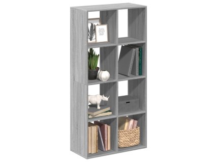 Knihovna/dělící stěna šedá sonoma 69,5x29x137,5 cm kompozit 858026