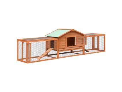 Králíkárna 310x70x87  cm masivní borové a jedlové dřevo 170642