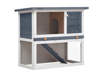 Zahradní králíkárna 1 dvířka šedá dřevěná 170831